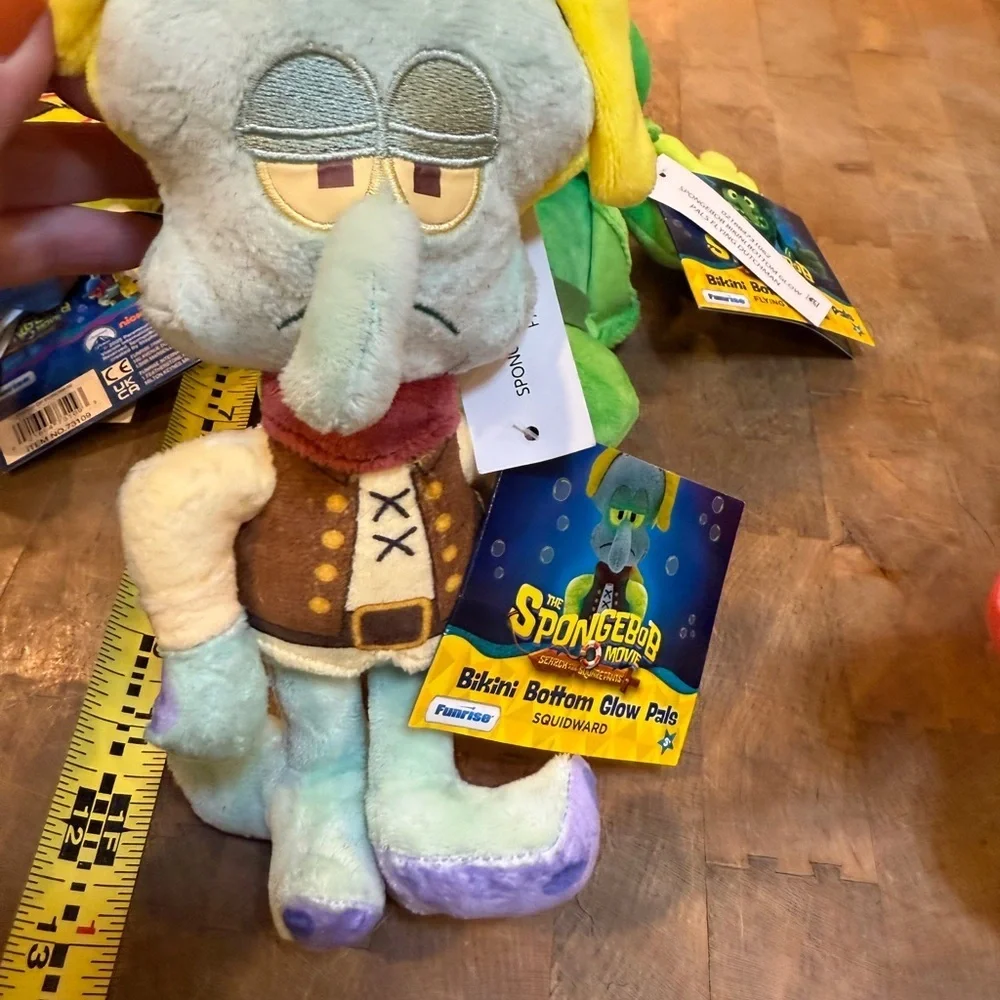 Nickelodeon SpongeBob Pirate Plush Collection Bottom Glow Pals Squidward Patrick